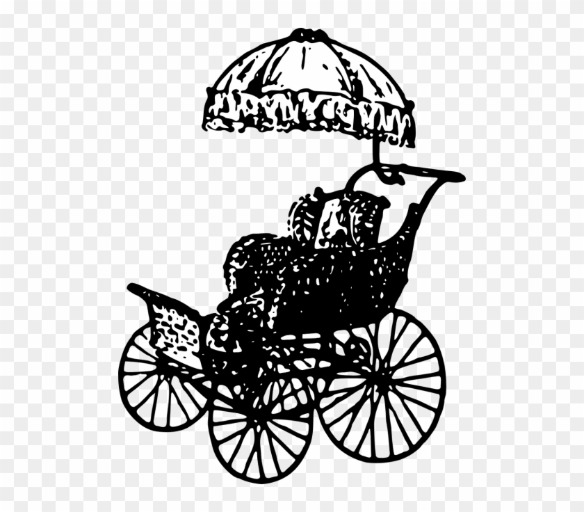 Baby - Baby Carriage Vintage Png Clipart #1329161