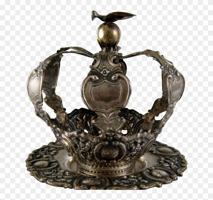 Antique 833 Silver Crown & Stand C - Coroa Espirito Santo Png Clipart #1329293