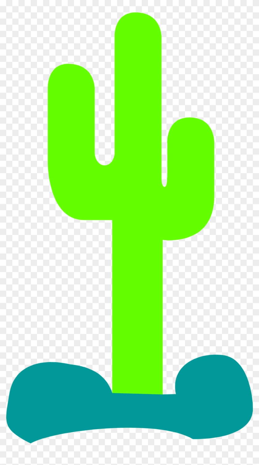 Cactus Silhouette Clip Art - Green Cactus Silhouette - Png Download