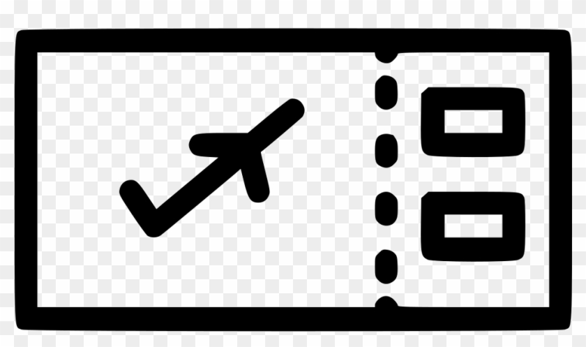 Picture Black And White Stock Air Boarding Pass Svg - Air Ticket Icon Png Clipart #1329693