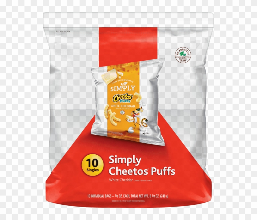 Buy Simply Cheetos Puffs White Cheddar Cheese Flavored - Cheetos Clipart #1329915