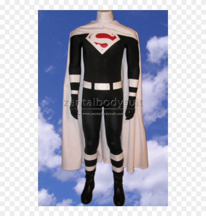 Black And White Superman Costume Clipart