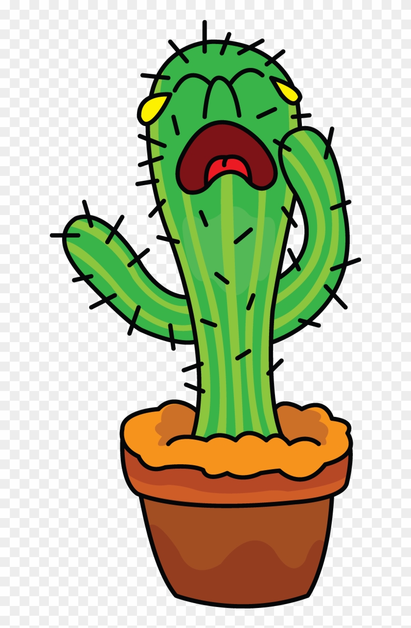 Cactaceae Clip Art - Drawing Of A Plant Easy - Png Download