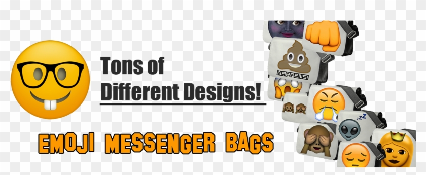 Emoji Backpacks - Cartoon Clipart