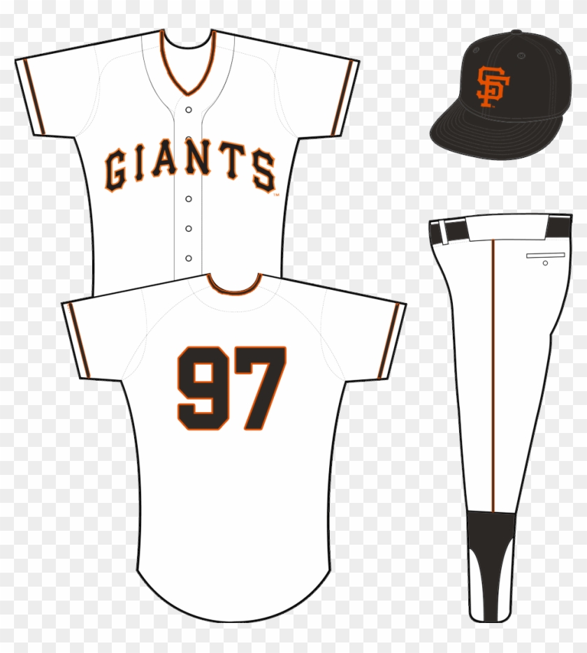 San Francisco Giants - Red Sox White Uniform Clipart #1333465