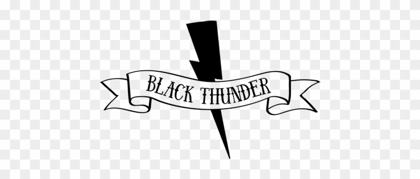Thunder Black And White - Calligraphy Clipart #1334222