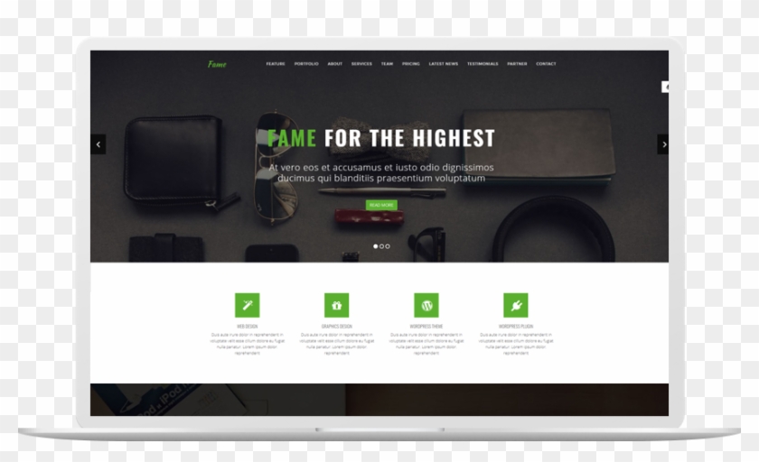 Fame Responsive Business Template - Html Template Free Clipart