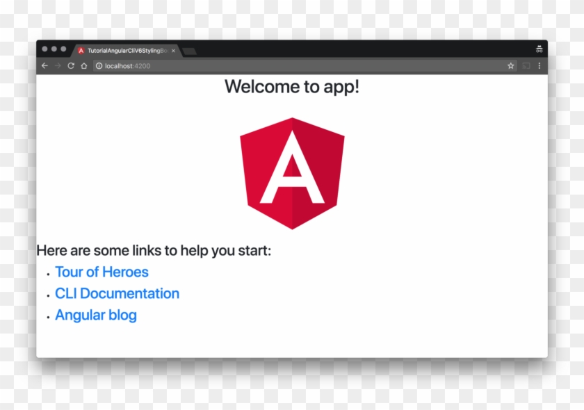 Default Angular App With Bootstrap Loaded - Angular 2 Clipart #1336136