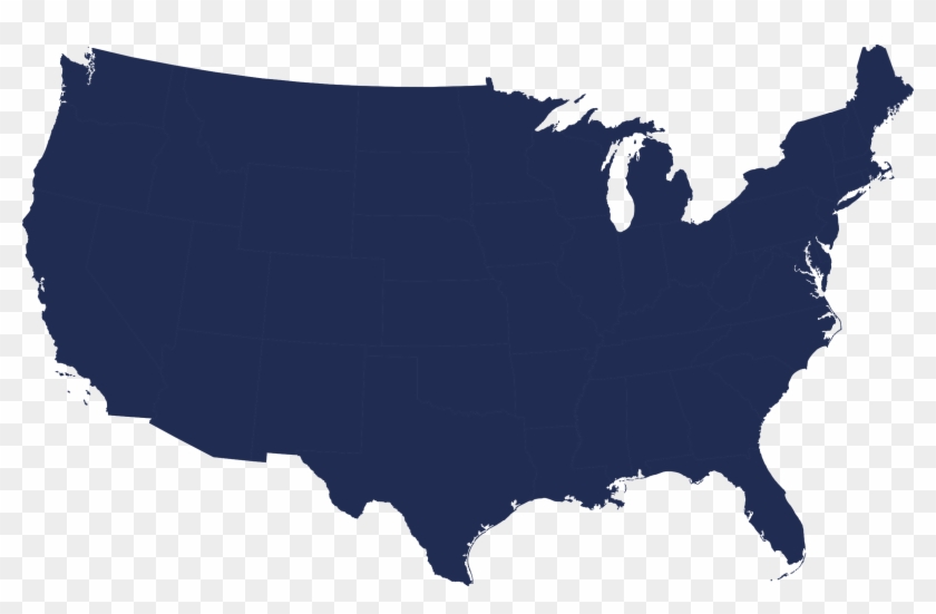 2422 X 1474 9 - Us Map Blue Clipart