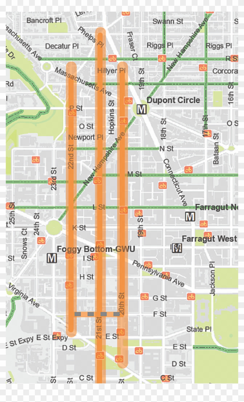 Here Are Three Options Where The Protected Bikeway - Map Clipart #1337262