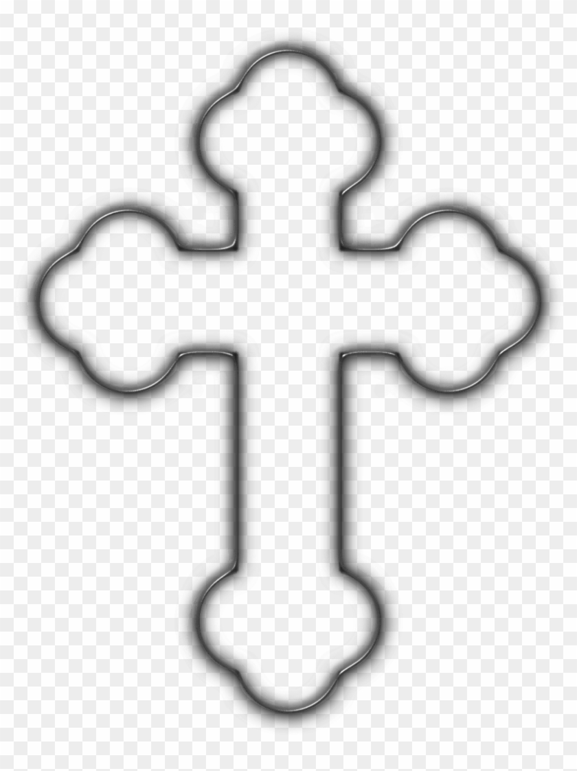 Cross Clipart Png - صور صلبان ابيض واسود Transparent Png #1337371