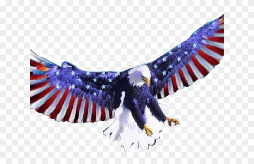 White Tailed Eagle Clipart Eagle's Nest - American Flag Bald Eagle Transparent - Png Download #1337407