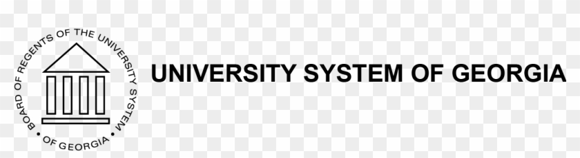 Horizontal Black On White Logo With Text - University System Of Georgia Clipart