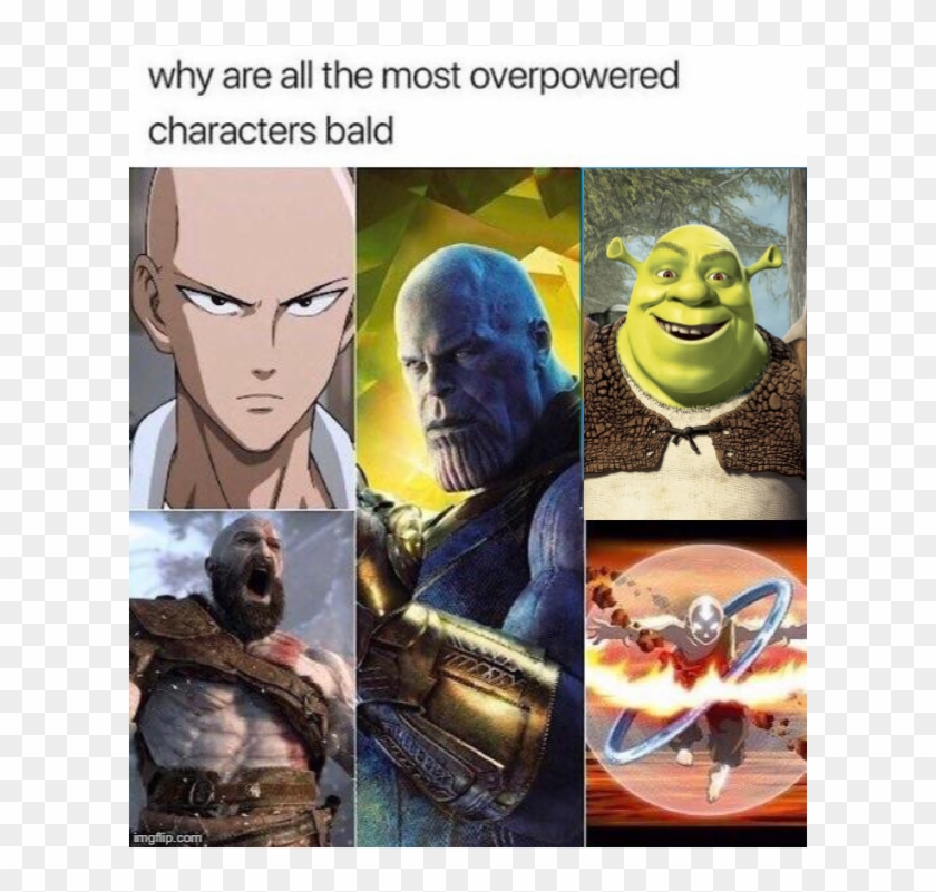 Shrek Is All Powerful - Bald Characters Always The Most Powerful Clipart #1338073