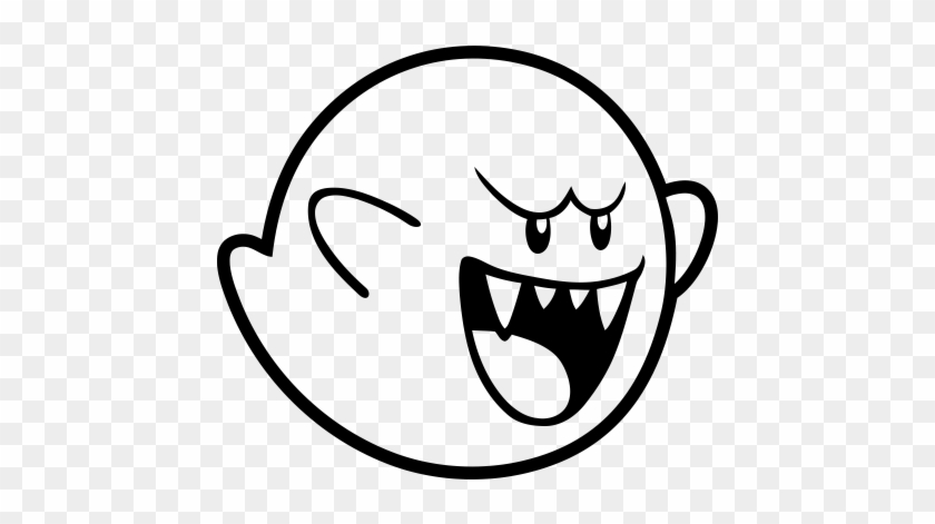 Png Library Stock Joker Svg Tattoo Outline - Fantasma De Mario Bros Clipart