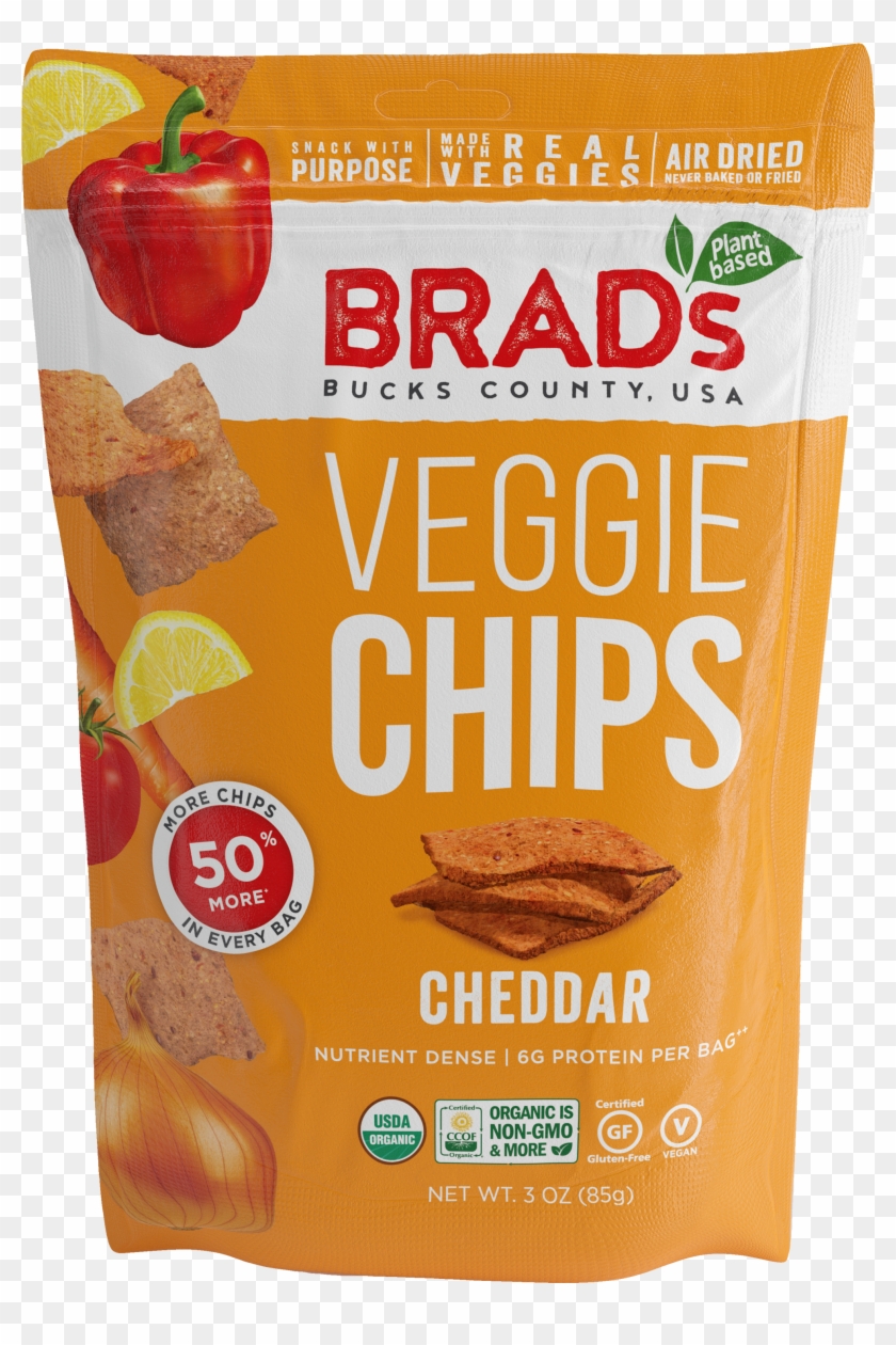 Cheddar 12 Pack - Brad's Cheddar Veggie Chips Clipart #1339652