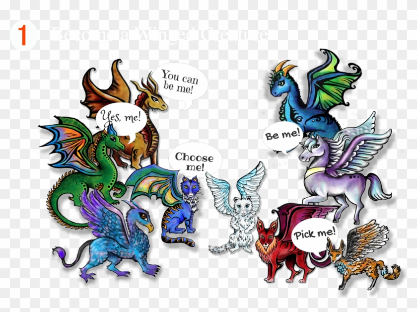 The Dragons Invite You “come, Be Part Of It ” - Cartoon Clipart