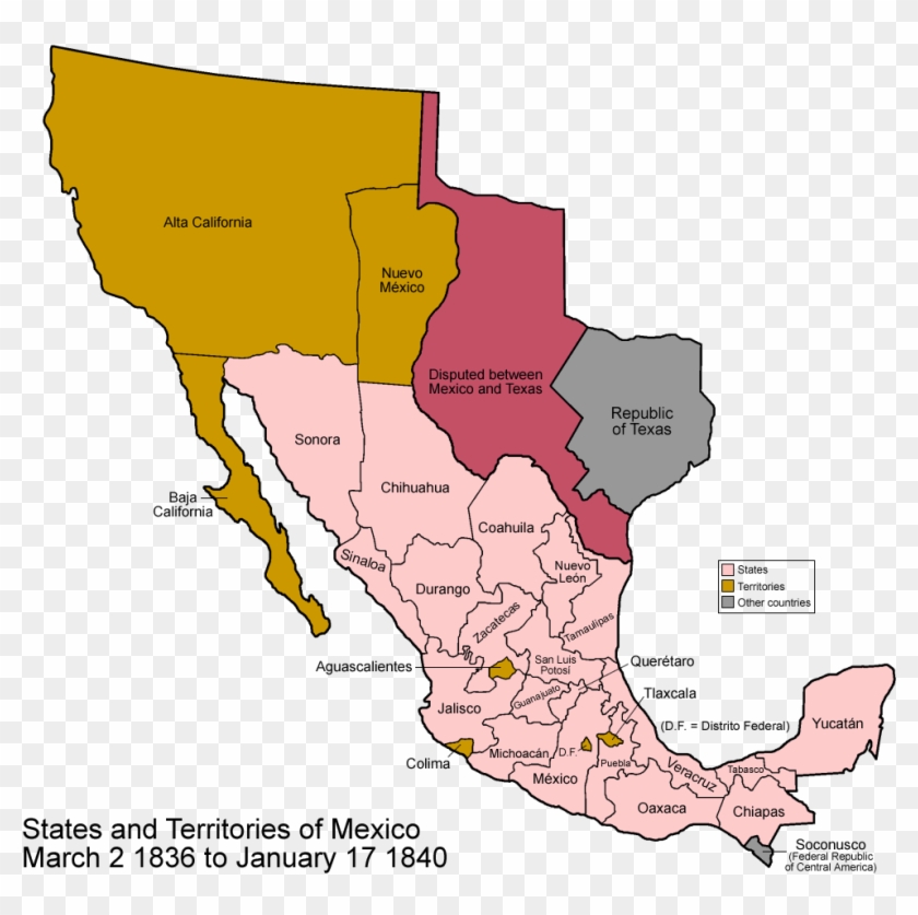 Autobuses Nacional Flecha Roja México Y Estados Unidos - Territorial Evolution Of Mexico Clipart #1339949