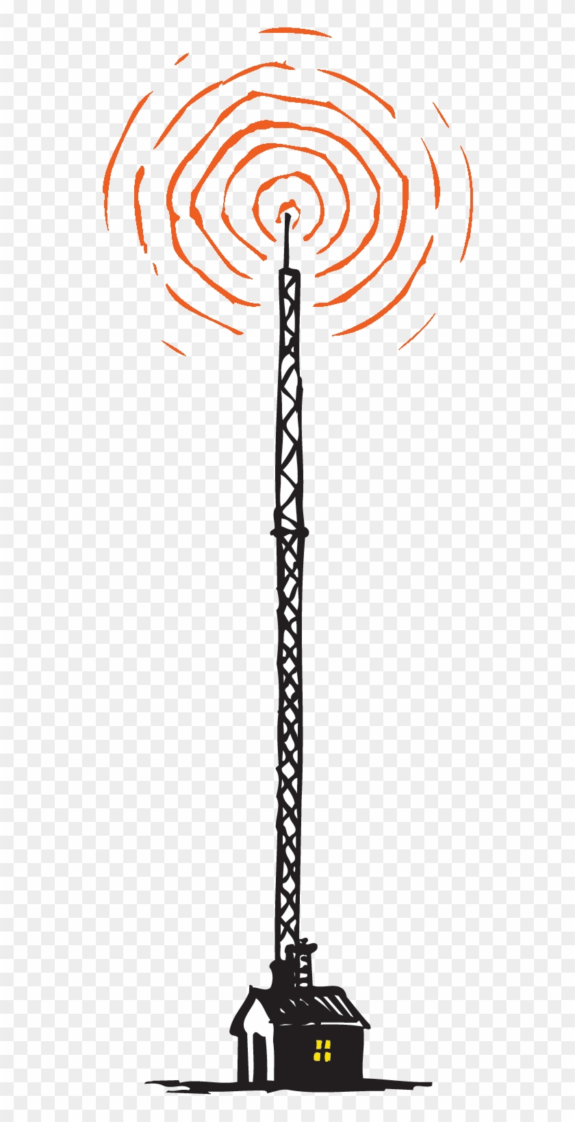 Color Version Radio Tower - Radio Station Tower Png Clipart