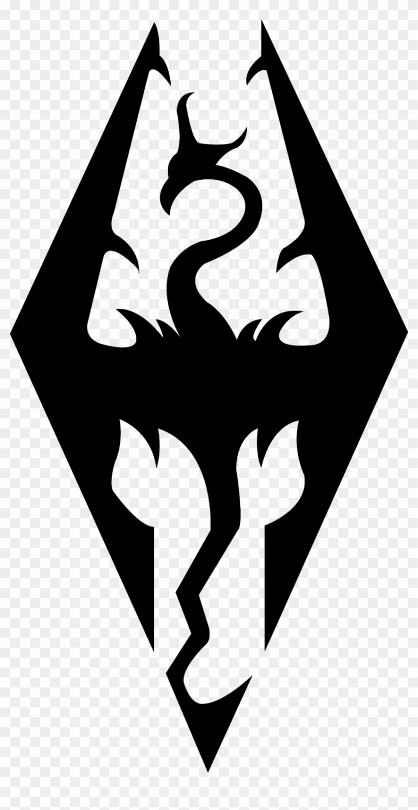 Just Noticed That The Bottom Space Between The Dragon's - Imperial Logo Skyrim Clipart