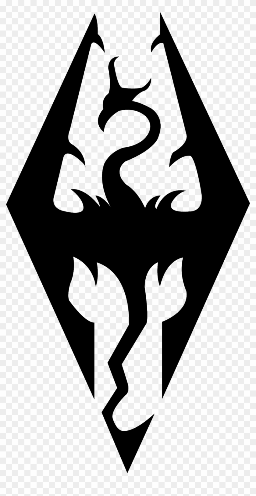 Just Noticed That The Bottom Space Between The Dragon's - Imperial Logo Skyrim Clipart #1340485