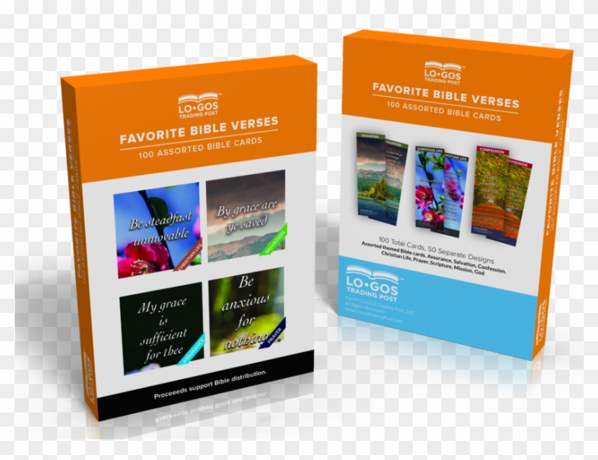 100 Assorted Bible Cards Box, Christian Bookmarks - Flyer Clipart