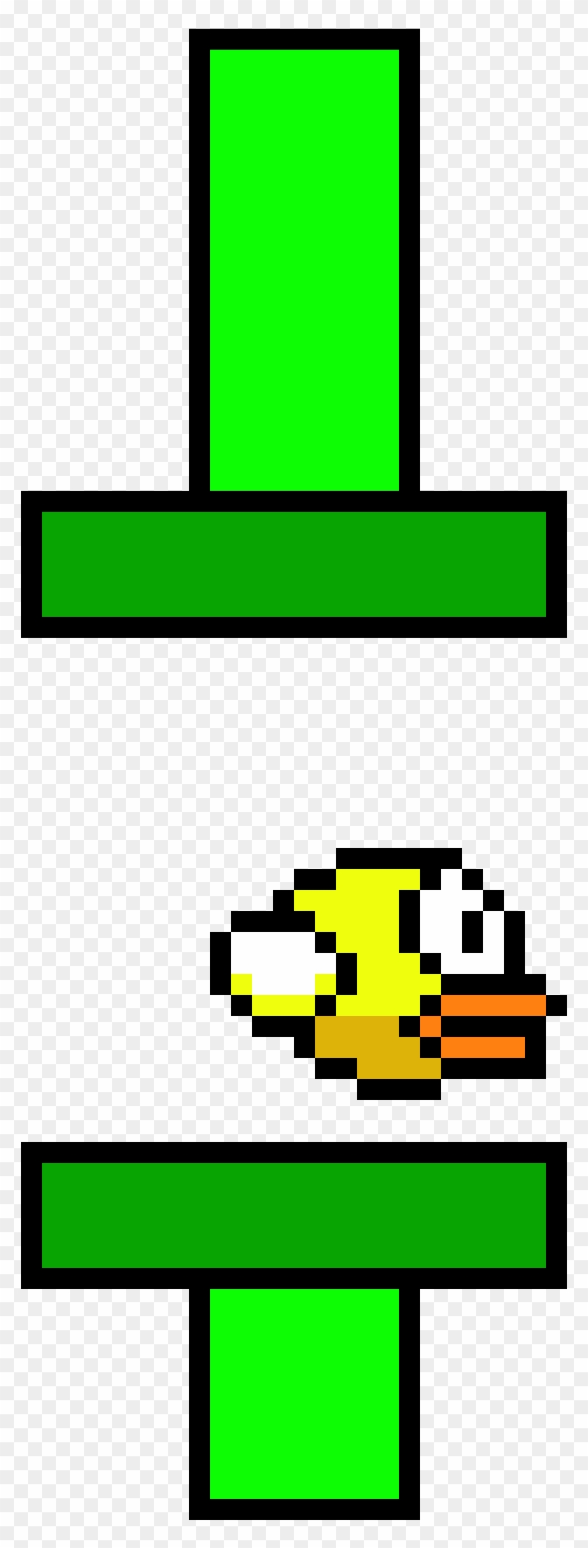 Flappy Bird With Tube - Flappy Bird Clipart #1341072