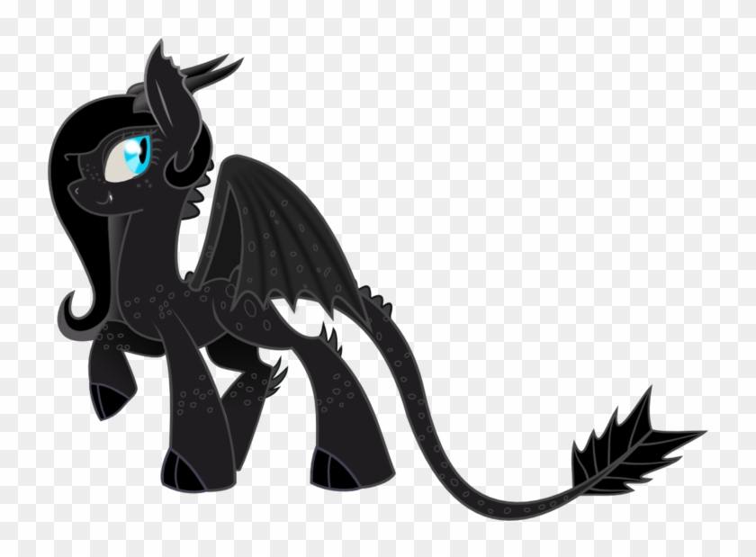 Sketchy Brush, Black Fur, Dracony, Dragon, Dragon Wings, - Illustration Clipart