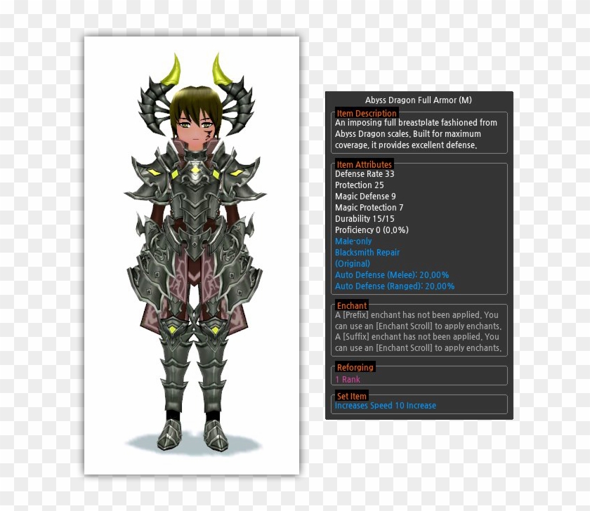 Abyss Dragon Full Armor - Abyss Dragon Armor Mabinogi Clipart