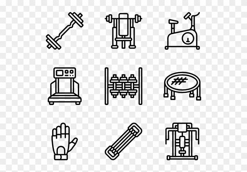 Gym Equipment - Body Building Icon Png Clipart #1341720