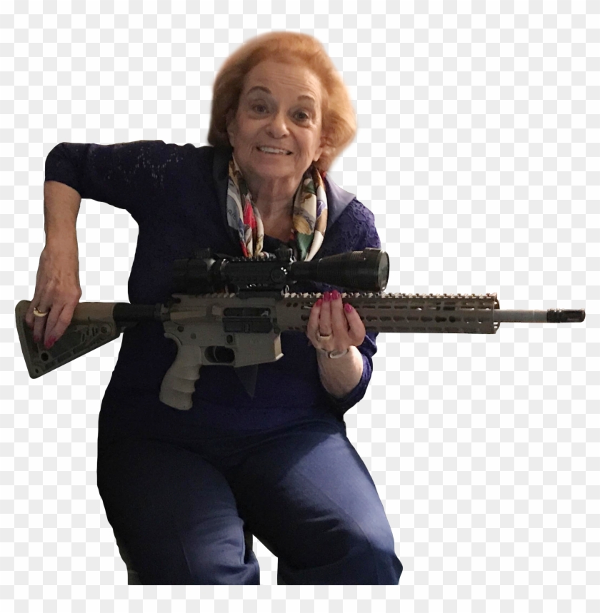 Personold Lady Holding An Assault Rifle - Assault Rifle Clipart