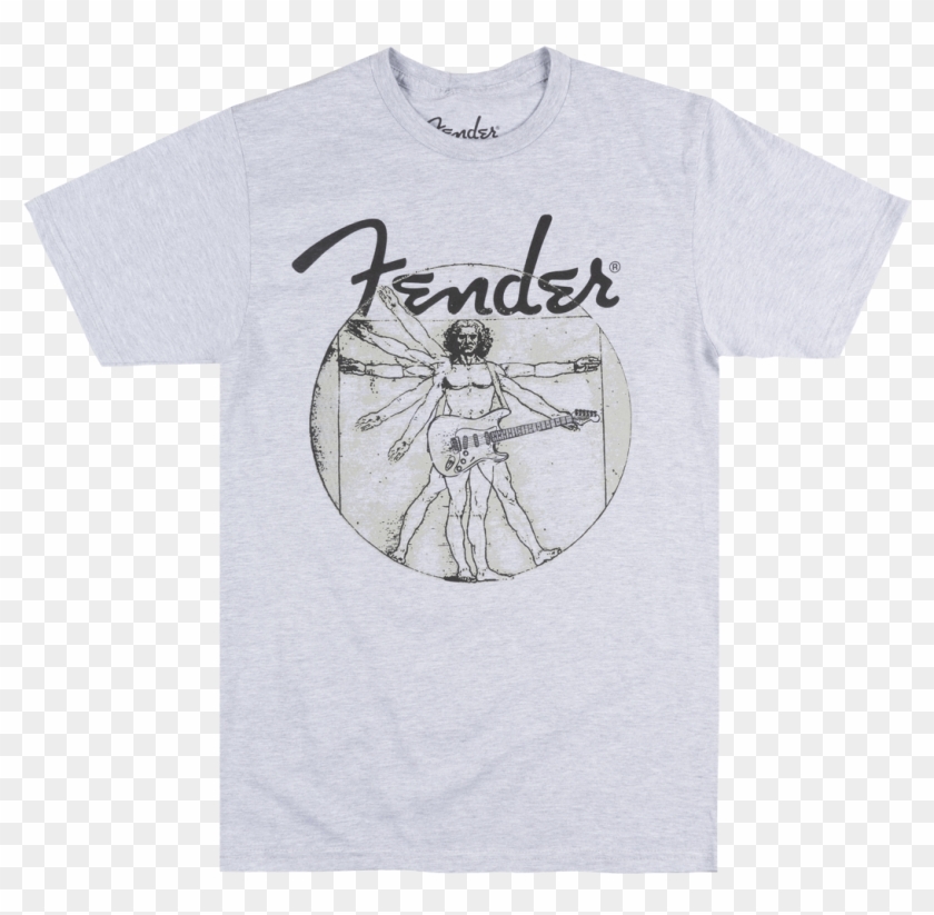 Fender Electric Guitars Vitruvian Man T-shirt Music Clipart #1342122