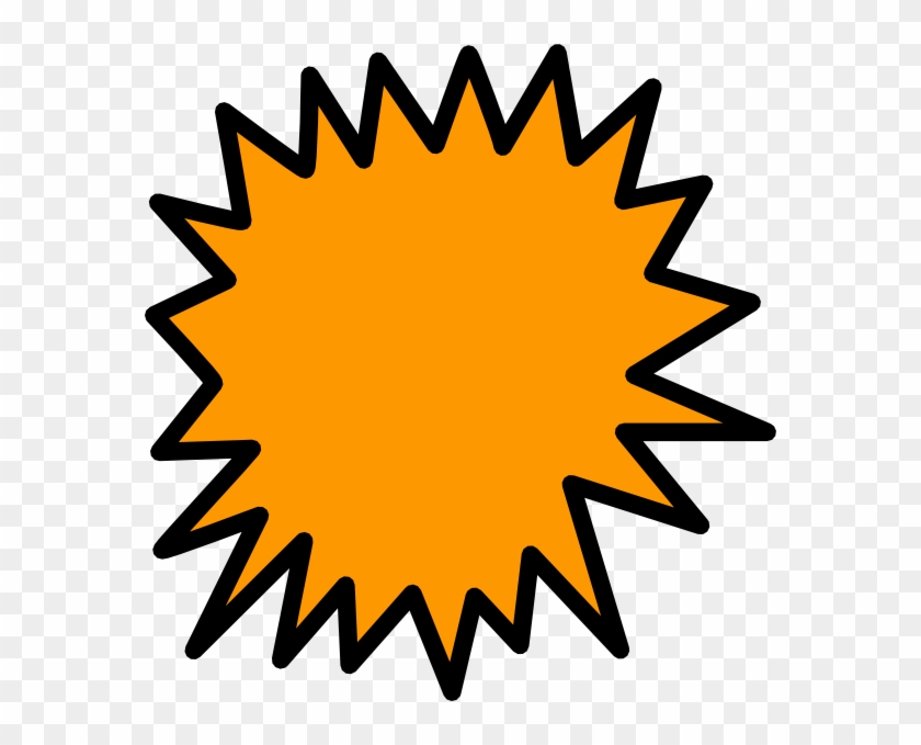 Orange Comic Callout Clip Art At Clker - Orange Spiky Speech Bubble - Png Download