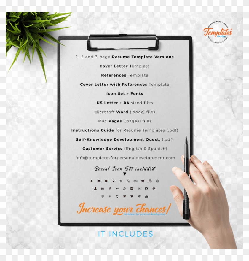 Resume Template For Word And Pages - Résumé Clipart #1342808