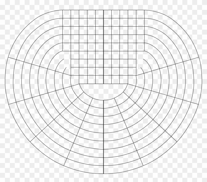 Anamorphosis Drawing Grid - Circle Clipart #1343031