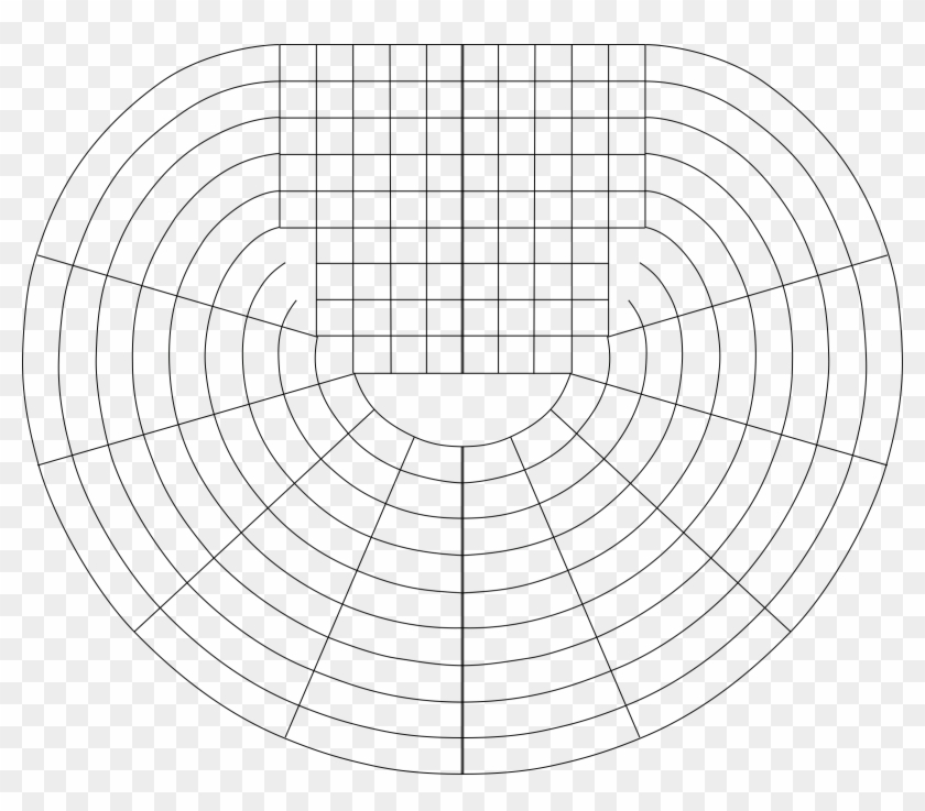 Anamorphosis Drawing Grid - Circle Clipart #1343031