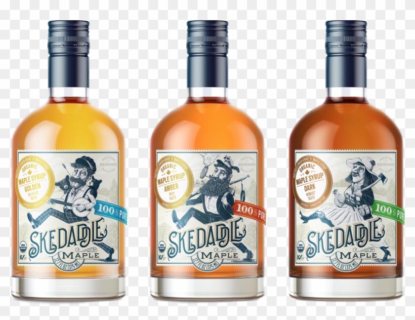 3 Up Clipped Rev 1 Small - Skedaddle Amber Oak Aged Maple Syrup - Png Download