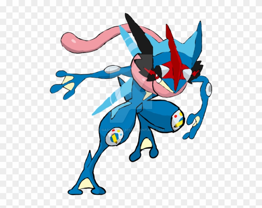 Ash Greninja And Lycanroc , Png Download - Greninja Ash Clipart