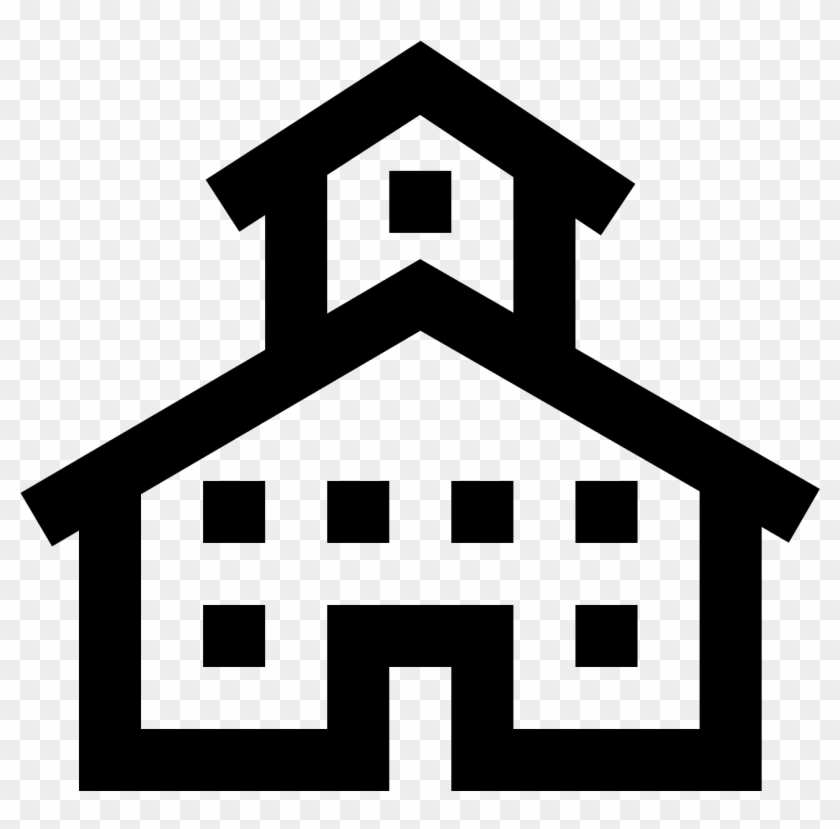 School House Vector - Ikon Gedung Sekolah Png Clipart
