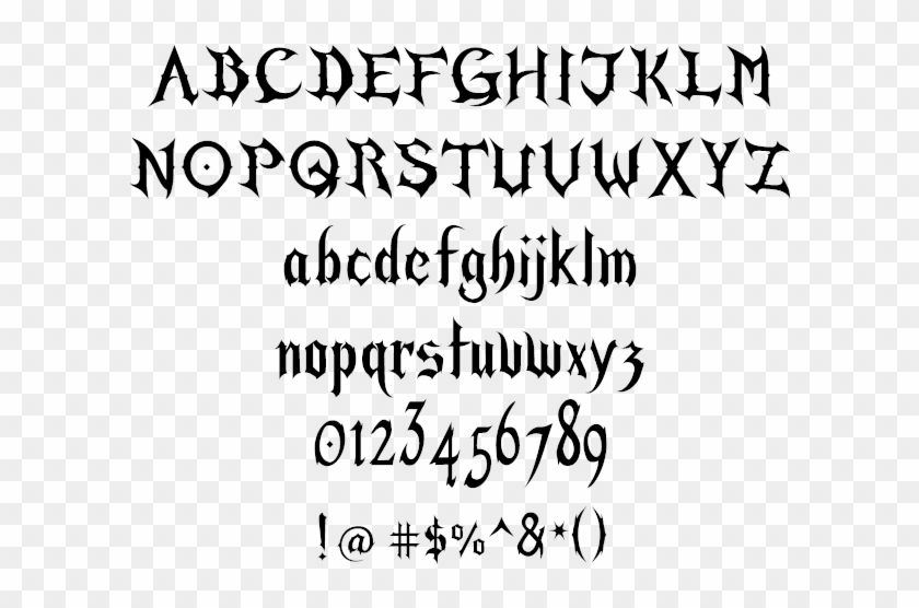 Download Mirage Gothic Horror Medieval Spiked Example Magic The Gathering Font Clipart
