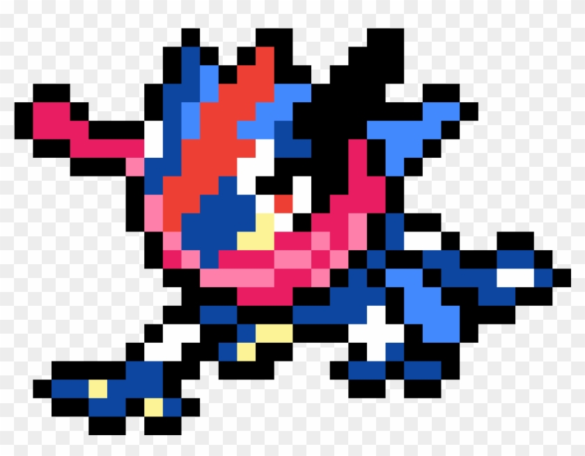 Ash-greninja - Greninja Ash Pixel Art Clipart