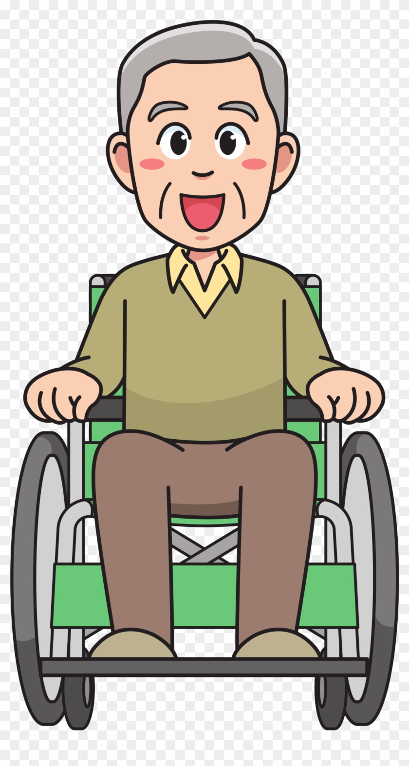 Grandfather Png Free Download - Grandfather In The Wheelchair Clipart