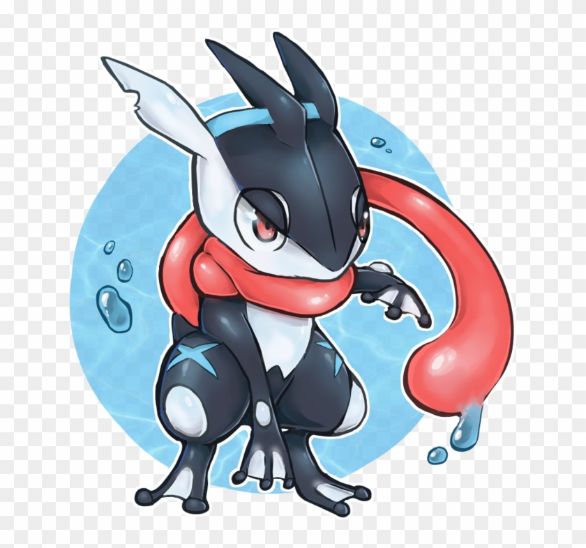 Pokemon Shinypokemon Greninja Water Freetoedit - Chibi Greninja Clipart #1345329