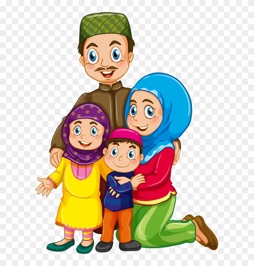 Grandfather Clipart Islamic - Muslim Family Clipart - Png Download #1345750