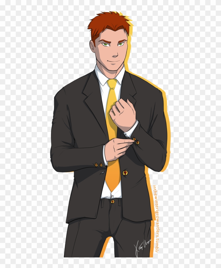 Kid Flash Is A Founding Member Of The Team - Wally West In A Tuxedo Clipart
