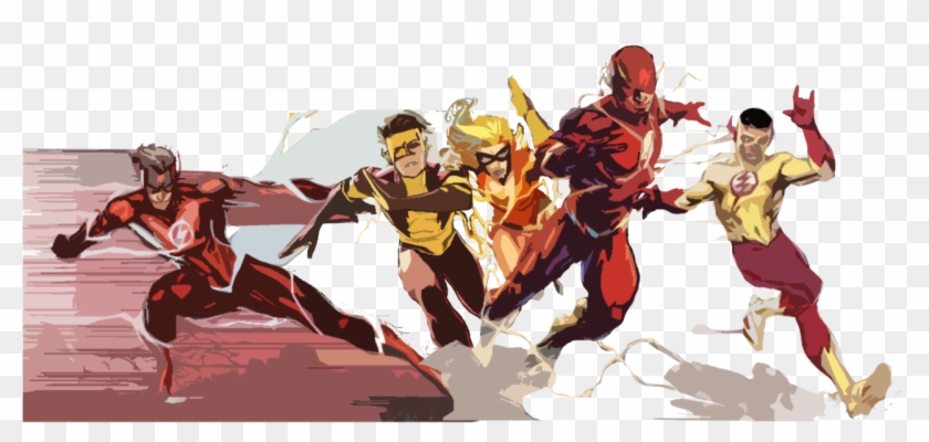 The Flash/wally West I, Impulse/bart Allen, Jessie - Dc Rebirth Flash Wally West Transparent Clipart