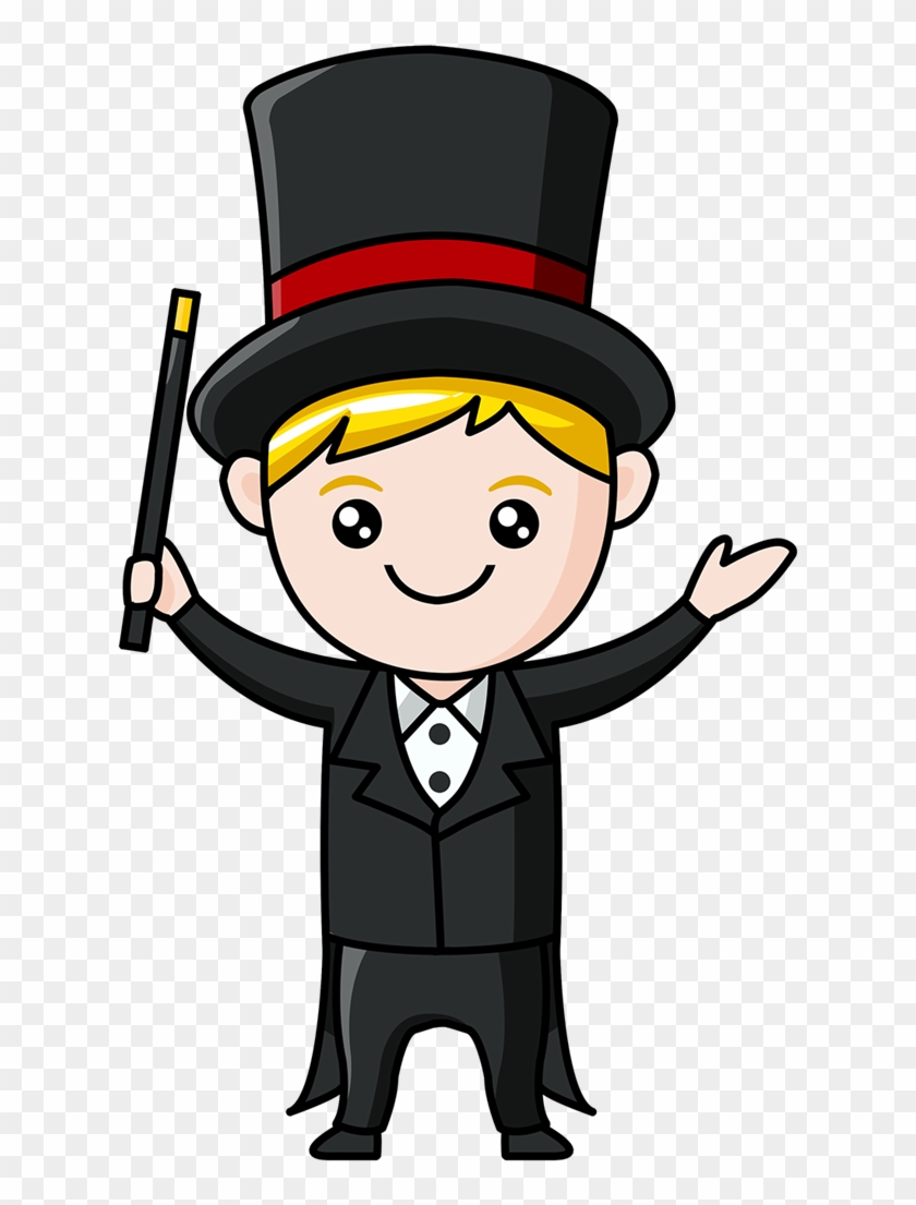 Magician Boy Mascot - Magician Clipart - Png Download