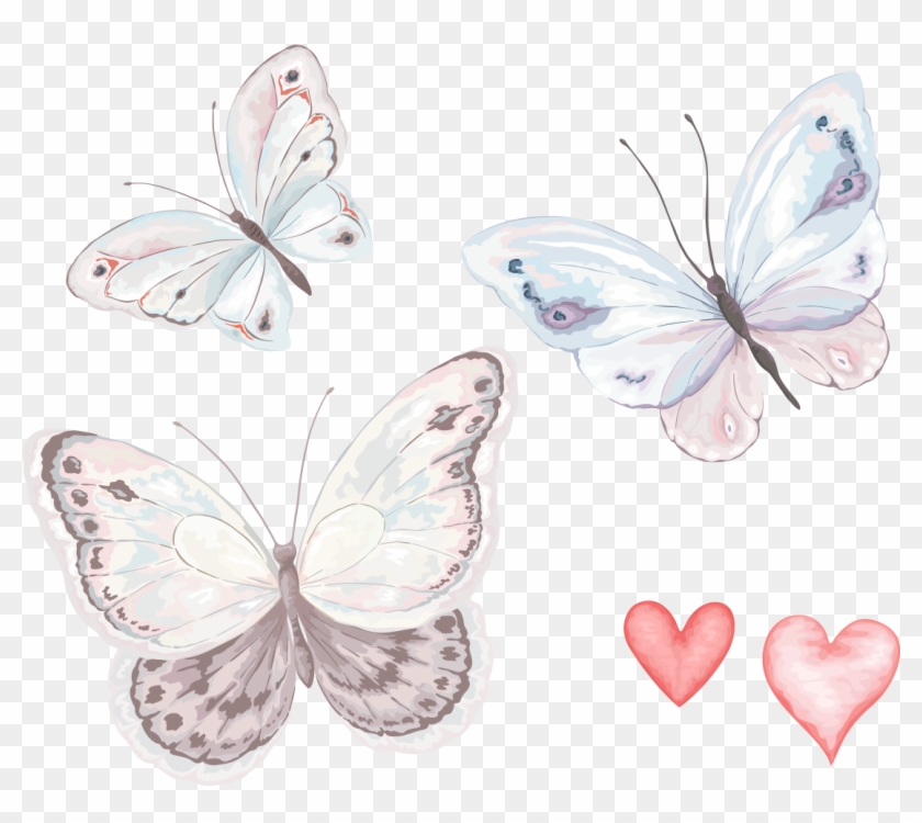Transparent Watercolor Butterfly Png , Png Download - Butterflies Watercolor Transparent Clipart #1346607