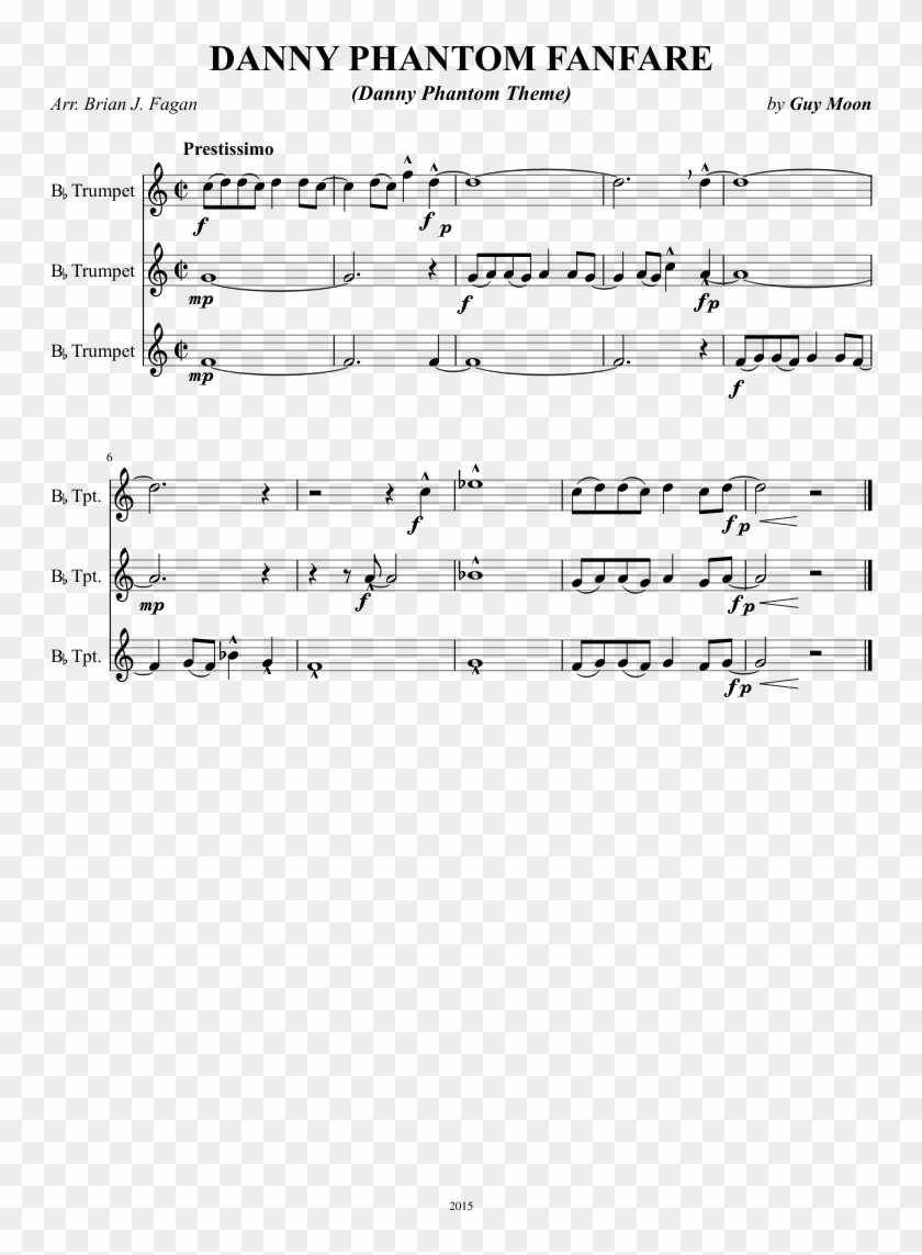 Print - Danny Phantom Theme Song Notes Clipart