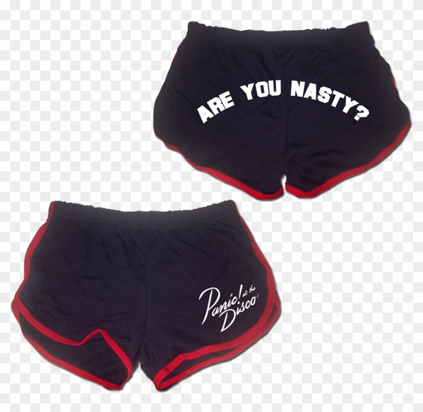 Are You Nasty Shorts Navy/red - Panic At The Disco Shorts Clipart